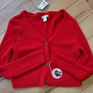 Brandy Melville Vivid Red Cardigan